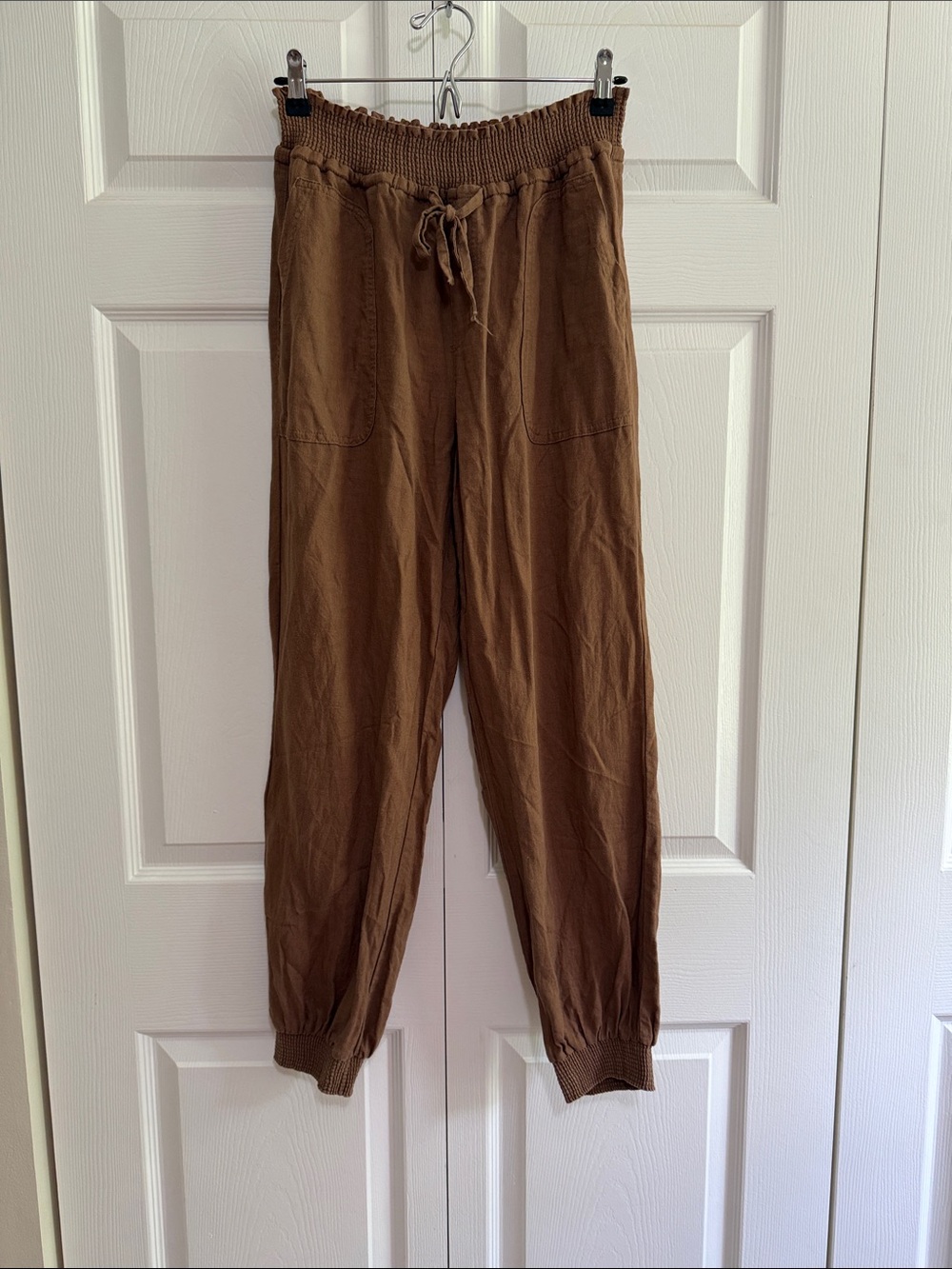 Love Tree Brown Elastic Waist Jogger Pants